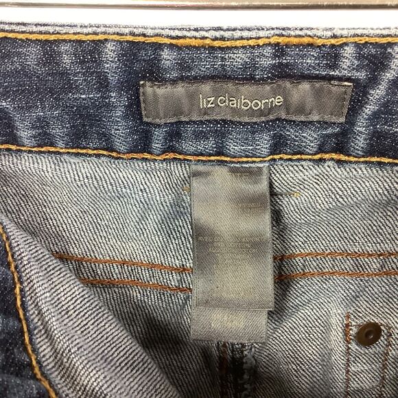 Liz Claiborne Womens Size 16 R Petite Boyfriend Jeans Embroidered pocket - Picture 6 of 9